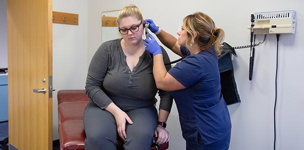 examination room at UNC Student Health Center